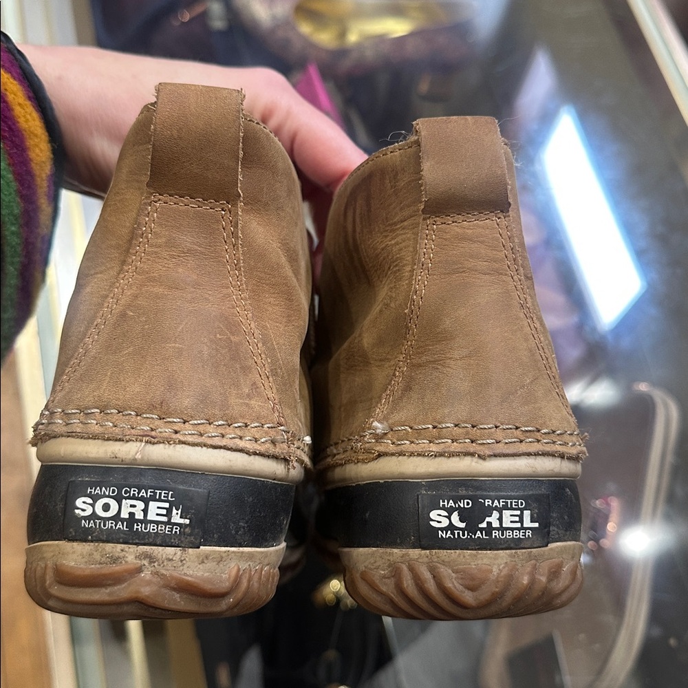Sorel Out N About Plus Waterproof Booties Tan Black Women Size 8 - Picture 5 of 5